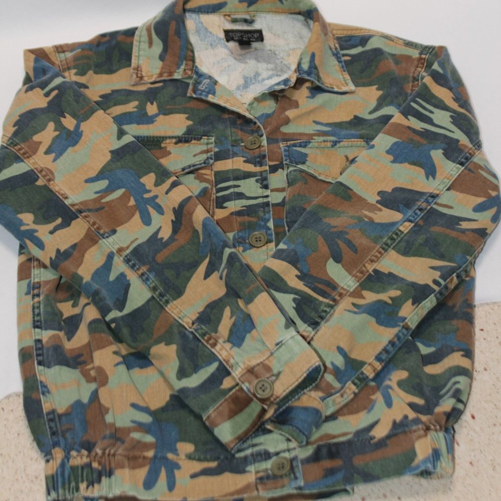 Topshop Camouflage Fatigue Style Jacket - Picture 12 of 14
